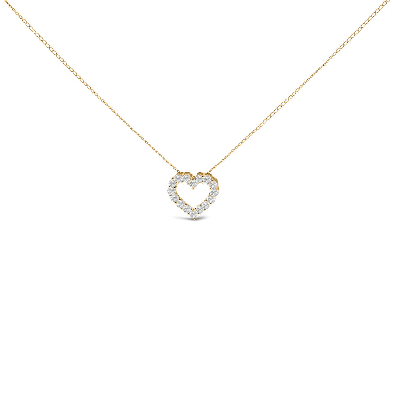 Bids.com 14K White Gold 1/2 Carat Lab Grown Diamond Heart Shape Pendant Necklace Necklaces White Smoke Yellow.Gold / 18
