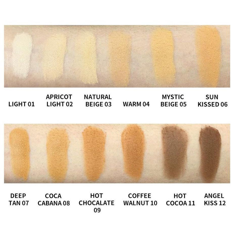 EpiLynx Luminous Matte Powder Foundation – Vegan, Gluten-Free, Allergen-Friendly Tan 1: Light,2: Apricot Light,3: Natural Beige,4: Warm,5: Mystic Beige,6: Sun Kissed