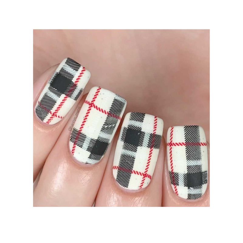 UberChic Beauty Pretty In Plaid-04 Stamping Plate Rosy Brown