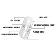 My Blades My-Blades Platinum Double Edge Razor Blades 10 ct Razor Blades Black