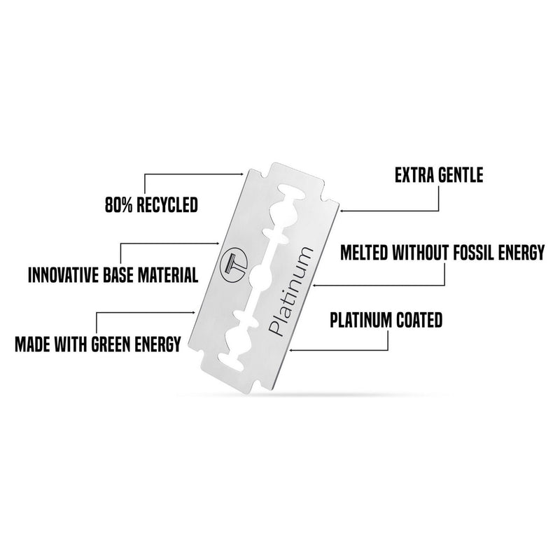 My Blades My-Blades Platinum Double Edge Razor Blades 10 ct Razor Blades Black