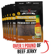 Elijah's Xtreme Pineapple-Mango Habanero Beef Jerky - 6 bags (1lb) Beef Jerky White Smoke