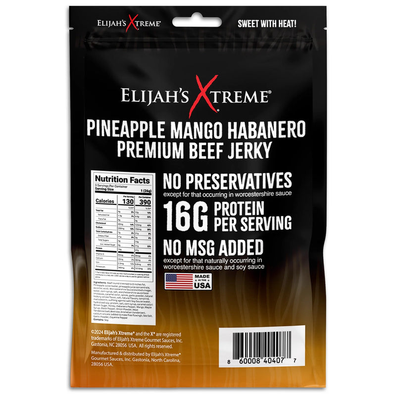 Elijah's Xtreme Elijah’s Xtreme Beef Jerky Bulk Trio - 6 bags of Each Flavor, 18 bags total (3lbs) Beef Jerky Black