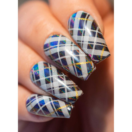 UberChic Beauty Pretty In Plaid-04 Stamping Plate Rosy Brown