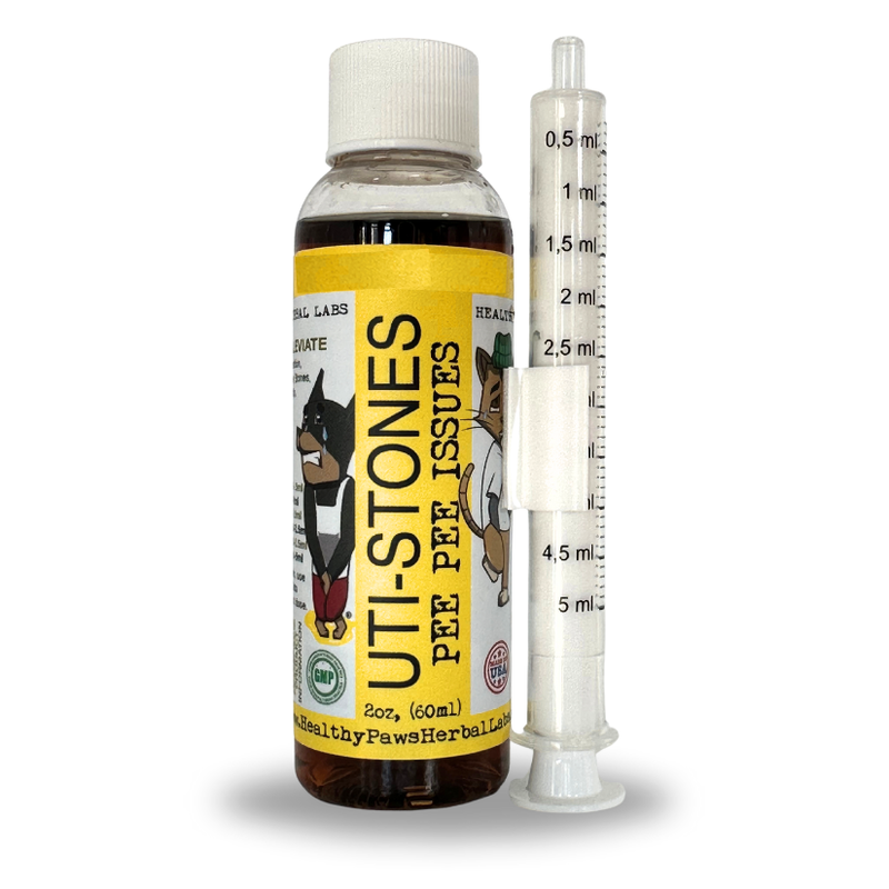 Healthy Paws Herbal Labs Pee Pee Issues -Pet UTI & Bladder Health Support White Smoke
