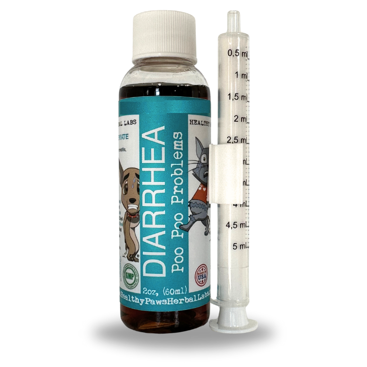 Healthy Paws Herbal Labs Poo Poo Problems - Pet Diarrhea & Digestive Support White Smoke
