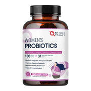 Nature Target Women's Probiotics for Gut Health, 100B CFUs, 180 Vegan Caps Probiotic White Smoke