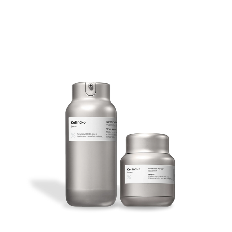 PERCENT SCIENCE Cellinol-5 Anti-Aging Duo Set Serum & Cream Black