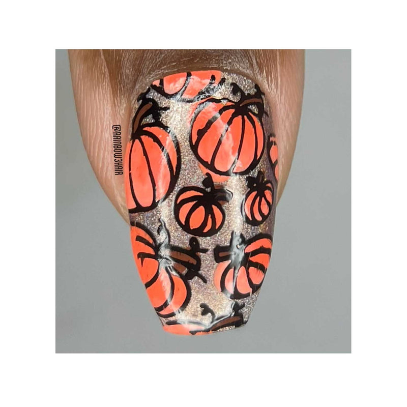 UberChic Beauty Hello Fall & Pumpkin Spice-02 Stamping Plate Rosy Brown