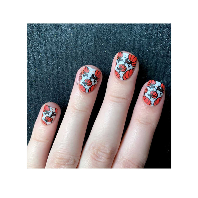 UberChic Beauty Hello Fall & Pumpkin Spice-02 Stamping Plate Gray