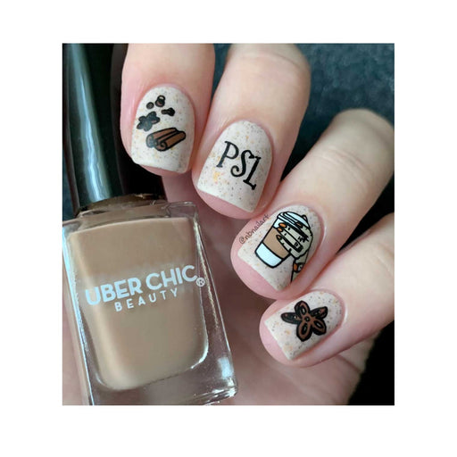 UberChic Beauty Hello Fall & Pumpkin Spice-02 Stamping Plate Rosy Brown