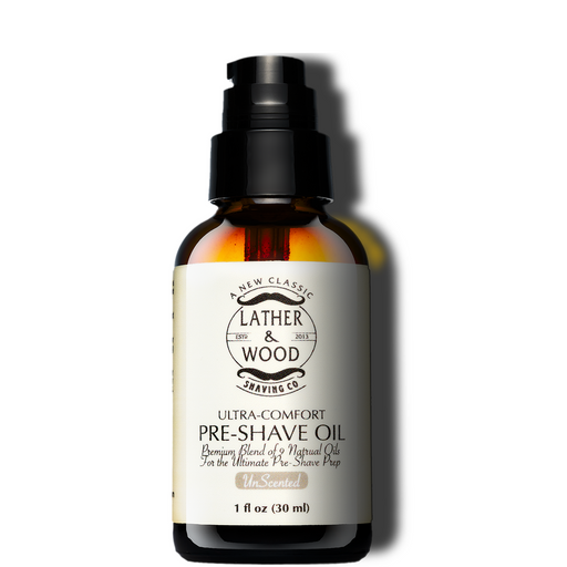 Lather & Wood Shaving Co Pre-Shave Oil - Unscented Men Grooming, Health White Smoke 1 oz