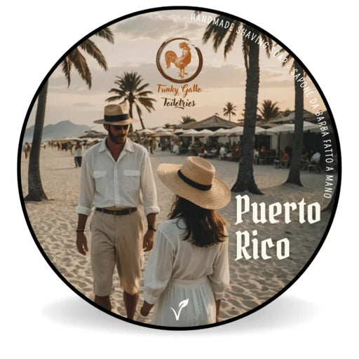 Funky Gallo Toiletries Funky Gallo Toiletries Puerto Rico Collection Shaving Set White Smoke Shaving Soap 120g