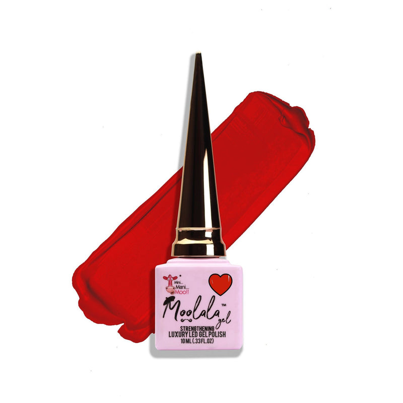 minimanimoo Moolala™ 2 Step Gel - #11 Pure Red Nail Polish White Smoke