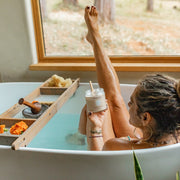Paavani Ayurveda Coconut Milk Bath | Ayurvedic Herbal Soaking Ritual for Skin & Spirit simple Wheat Glass Jar,Compostable Refill