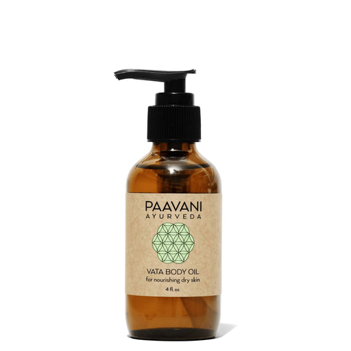 Paavani Ayurveda Vata Body Oil | Nourishing Ayurvedic Abhyanga Oil for Dry Skin variable White Smoke 4oz.
