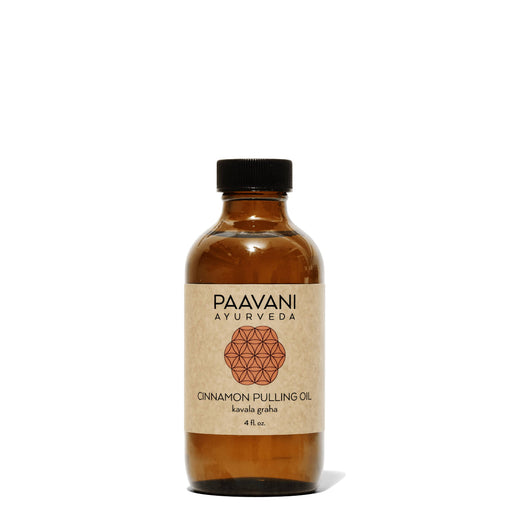 Paavani Ayurveda Cinnamon Pulling Oil | Ayurvedic Oil Pulling for Oral Health & Detoxification variable White Smoke 4 fl oz