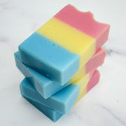 Mineral Springs Soap Pan Pride Strawberry Peach Handcrafted Soap Light Gray
