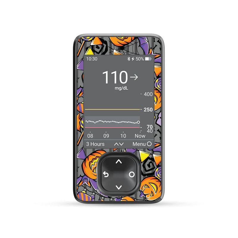 Peelz Party Halloween DEXCOM G7 and Stelo and G6 Touchscreen Receiver Sticker Peelz/Stickers Dim Gray