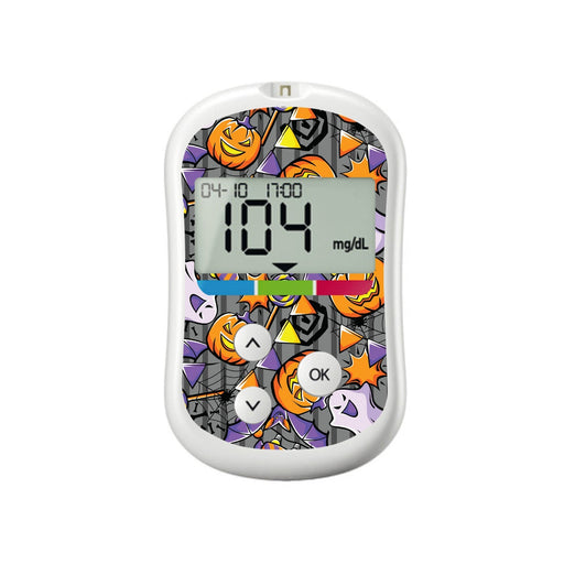 Peelz Party Halloween for OneTouch Verio Flex Glucometer Peelz/Stickers White Smoke