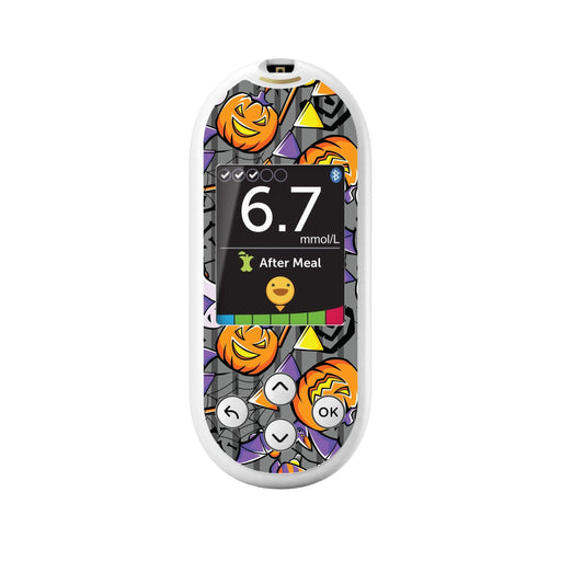 Peelz Party Halloween for OneTouch Verio Reflect Glucometer Peelz/Stickers White Smoke