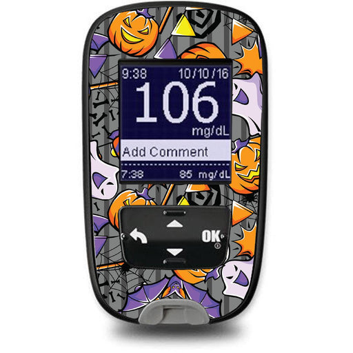 Peelz Party Halloween for the Accu-Chek Guide Glucometer Peelz/Stickers White Smoke