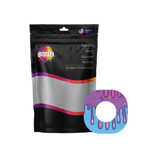 Peelz Party Slime Dexcom G7 and Stelo Patch Tape - Pump Peelz Patch Medical Tape White Smoke 12-Pack (Set of 12 Patches)