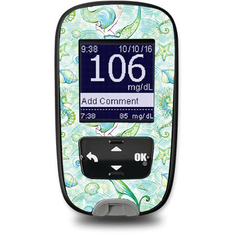 Peelz Pastel Mermaids Sticker for the Accu-Chek Guide Glucometer Peelz/Stickers White Smoke