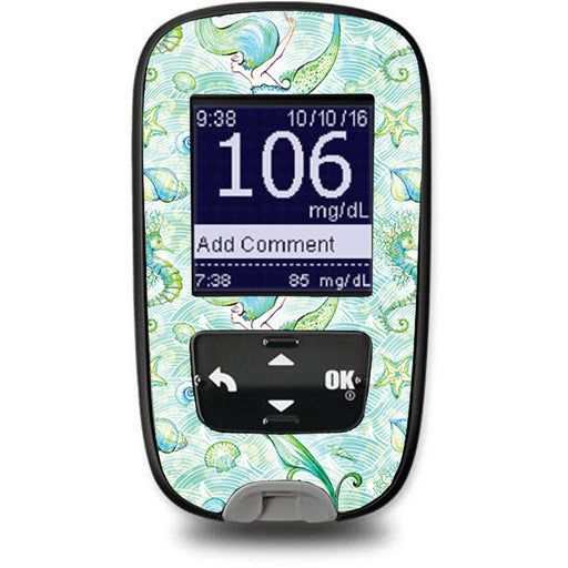 Peelz Pastel Mermaids Sticker for the Accu-Chek Guide Glucometer Peelz/Stickers White Smoke