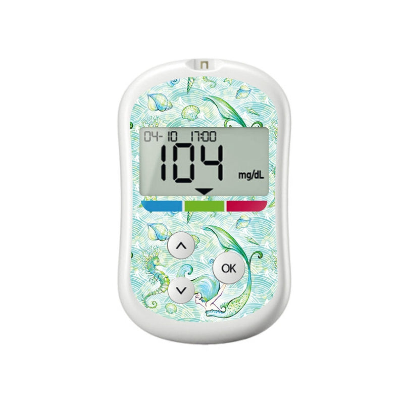 Peelz Pastel Mermaids for OneTouch Verio Flex Glucometer Peelz/Stickers White Smoke