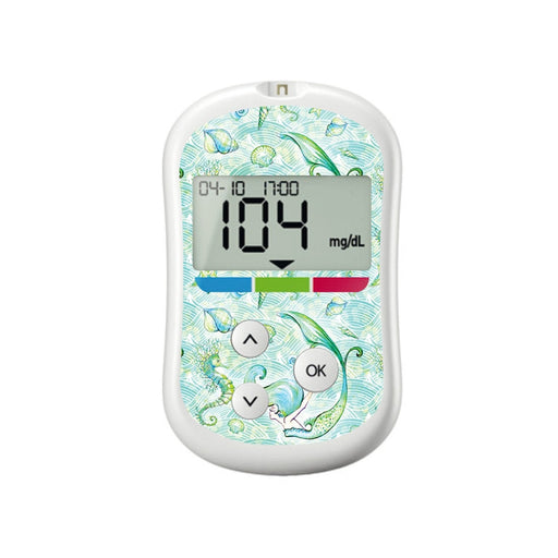 Peelz Pastel Mermaids for OneTouch Verio Flex Glucometer Peelz/Stickers White Smoke