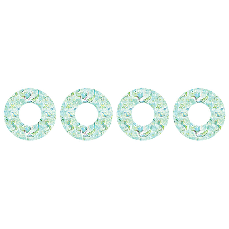 Peelz Pastel Mermaids for Patch  Freestyle Libre and Universal Infusion Set Tape Patch Medical Tape White Smoke 4-Pack Libre/Universal
