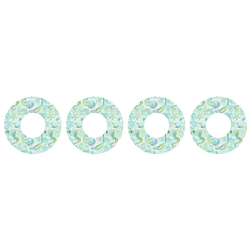 Peelz Pastel Mermaids for Patch  Freestyle Libre and Universal Infusion Set Tape Patch Medical Tape White Smoke 4-Pack Libre/Universal