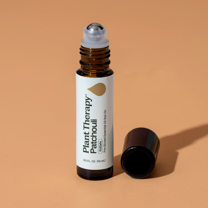 Plant Therapy Patchouli Essential Oil Pre-Diluted Roll-On Essential Oil Dark Salmon 10 mL