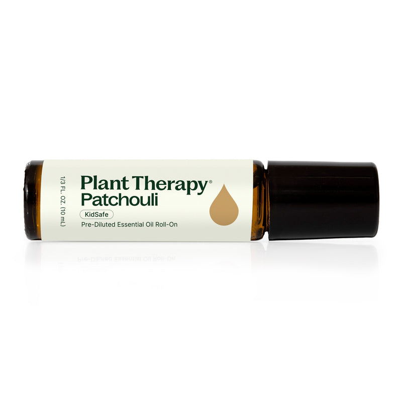 Plant Therapy Patchouli Essential Oil Pre-Diluted Roll-On Essential Oil Black 10 mL