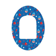 Peelz Patriotic Dessert Pod Patch Tape - Pump Peelz Patch Medical Tape White Smoke 1-Pack Omnipod Tape