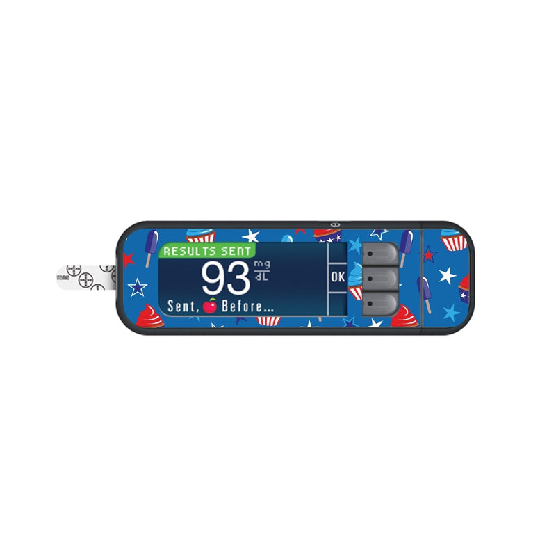 Peelz Patriotic Dessert Sticker for Bayer Contour Next Glucometer Peelz/Stickers White Smoke