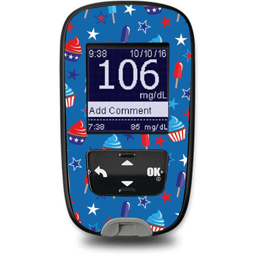 Peelz Patriotic Dessert Sticker for the Accu-Chek Guide Glucometer Peelz/Stickers White Smoke