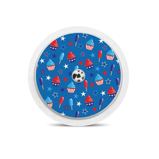Peelz Patriotic Dessert for Freestyle Libre 2 Peelz/Stickers White Smoke Sensor Only