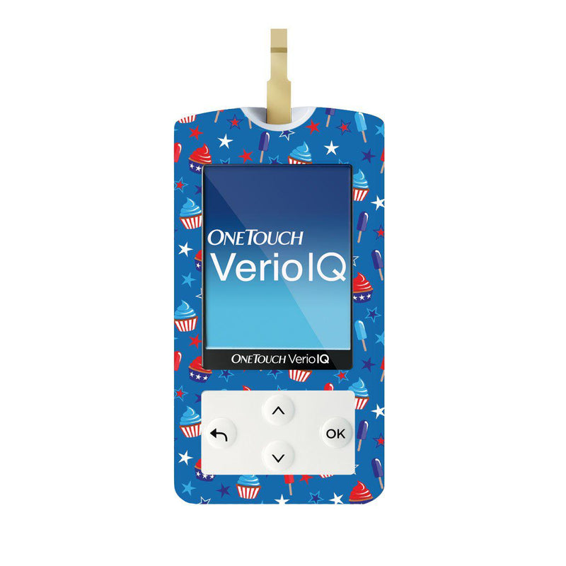 Peelz Patriotic Dessert for OneTouch Verio IQ Glucometer Peelz/Stickers White Smoke
