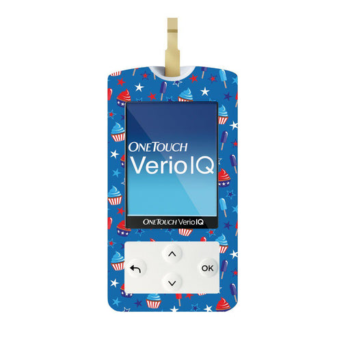 Peelz Patriotic Dessert for OneTouch Verio IQ Glucometer Peelz/Stickers White Smoke