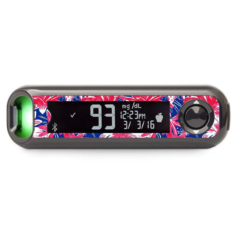 Peelz Patriotic Flowers Contour© Next One Glucometer Peelz/Stickers Dim Gray