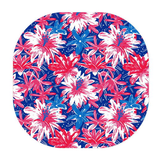 Peelz Patriotic Flowers Overpatch Tape - Pump Peelz Patch Medical Tape White Smoke 12-Pack (Set of 12 Patches),4-Pack (Set of 4 Patches),1-Single (One patch)