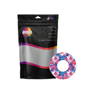 Peelz Patriotic Flowers Patch Freestyle Libre 2 Patch Tape - Pump Peelz Patch Medical Tape White Smoke 12-Pack Libre 2 (Set of 12 Patches),4-Pack Libre 2 (Set of 4 Patches)
