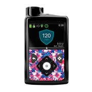 Peelz Patriotic Flowers for Medtronic MiniMed 770G & 780G Peelz/Stickers Black Whole System Peelz (front back + clip),Front Peelz,Back and Clip Peelz
