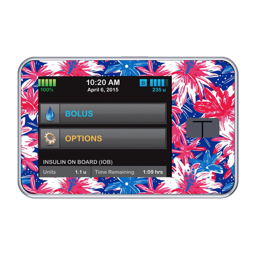 Peelz Patriotic Flowers for Tandem t:slim Peelz/Stickers Black
