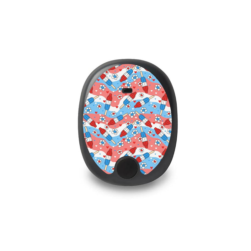 Peelz Patriotic Popsicles Eversense Smart Transmitter Peelz/Stickers White Smoke