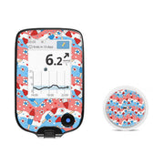 Peelz Patriotic Popsicles Freestyle Libre 2 Peelz/Stickers White Smoke Receiver + Sensor,Sensor Only