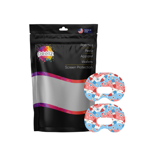 Peelz Patriotic Popsicles Medtronic Guardian Connect Patch Tape - Pump Peelz Patch Medical Tape White Smoke 12-Pack (Set of 12 Patches),4-Pack (Set of 4 Patches)