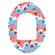 Peelz Patriotic Popsicles Pod Patch Tape - Pump Peelz Patch Medical Tape White Smoke 12-Pack (Set of 12 Patches),4-Pack (Set of 4 Patches)